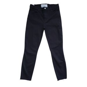 Frank & Eileen Sligo Skinny Jeans Womens 29 Black  Fray Raw Hem Ankle